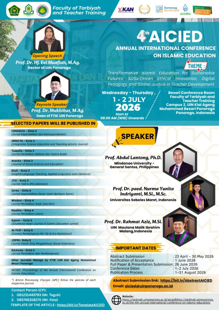 The 4th Annual International Conference on Islamic Education - FAKULTAS ...